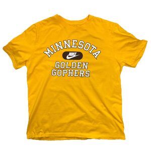 Minnesota Golden Gophers Nike Tee Short Sleeve Shirt Unisex Maroon Gold Size L